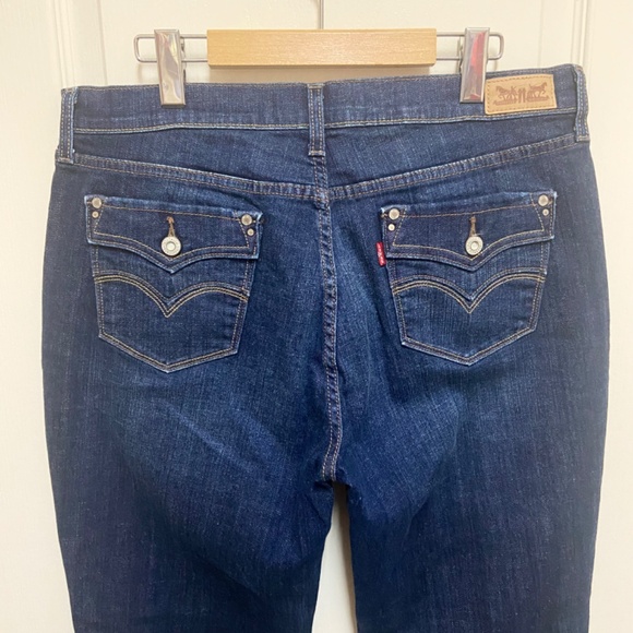Levi’s 505 Straight Leg Jeans Women’s High Rise Dark Wash W32 L32 - Picture 5 of 12